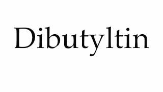 How to Pronounce Dibutyltin [upl. by Ganiats]