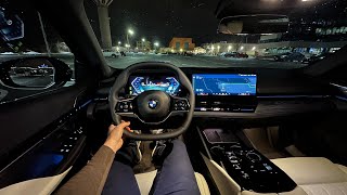 New BMW 5 Series 2024 Night Test Drive [upl. by Lladnew]