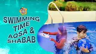 সুইমিং এর সময় আকসা ও শাবাবের দুষ্টুমি  Swimming Time Aqsa  Shabab  Manikganj Toure [upl. by Price]