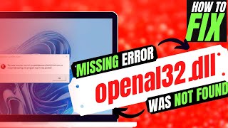 2022 How To Fix OpenAL32dll Missing Error ✅Not found error💻 Windows 10117 💻 3264bit [upl. by Haroppizt]