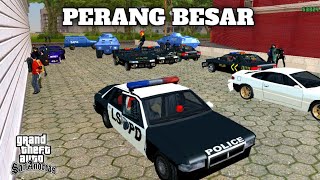 PERANG BESAR POLISI 1 BATALION MENGAKIBATKAN TAHANAN KOTA  GTA SAMP ROLEPLAY [upl. by Osanna]