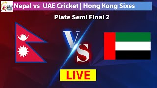 🔴Live Nepal vs UAE  India vs Oman  Hong Kong Sixes 2024  Live Score and Commentary [upl. by Anyak]