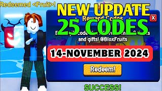 NOVEMBER 2024⚡ BLOX FRUITS CODES 2024  CODES FOR BLOX FRUITS  BLOX FRUITS [upl. by Olnay432]