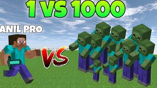 1000 ZOMBIES VS 1 PLAYER PVP MATCH [upl. by Kafka]