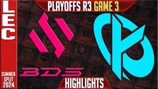 BDS vs KC Highlights Game 3  LEC Playoffs Lower Round 3 Summer 2024  Team BDS vs Karmine Corp G3 [upl. by Ailemaj]