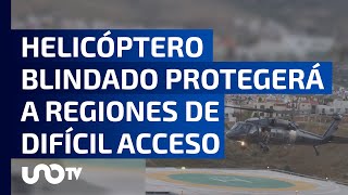 Estrena helicóptero blindado Zacatecas para enfrentar a grupos delictivos [upl. by Vinay189]