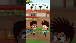 ATM🤣😜 funmoji2d comedy friends friendship friend villagecomedy shorts shortvideos money [upl. by Lorinda]