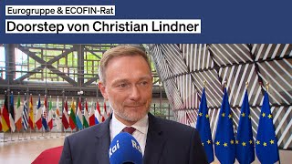 JuliTreffen der Eurogruppe amp des ECOFINRats – Doorstep von Christian Lindner [upl. by Yousuf]