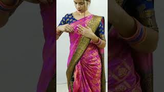 Latest saree draping tutorial step by step for beginners  Saree draping for newly married girls [upl. by Narrad]