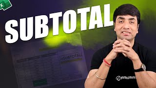 SUBTOTAL Function in Excel  How to use Subtotal in Excel Explanation with Examples in Hindi [upl. by Cavallaro]