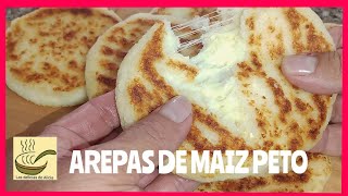 AREPAS DE QUESO CON MAIZ PETO  RECETAS COLOMBIANAS [upl. by Gaby490]