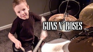 Sweet Child O Mine 6 year old Drummer [upl. by Shela818]