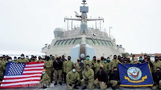 US Navy Received New Combat Ship USS Cooperstown LCS23 [upl. by Anivlac737]