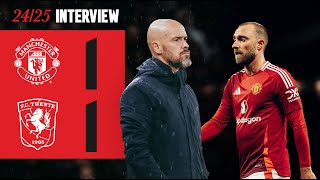 Ten Hag amp Eriksen React To Man Utd 11 FC Twente [upl. by Ragen242]