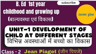 Childhood and growing up Unit 1 Topic  Jean Piaget  theory of cognitive development bed deled [upl. by Donaugh481]