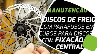 Disco de freio com parafusos no cubo center lock Pedaleria [upl. by Ailyn]