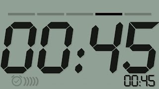 45 Seconds Countdown Timer Black TV version [upl. by Nivlen148]