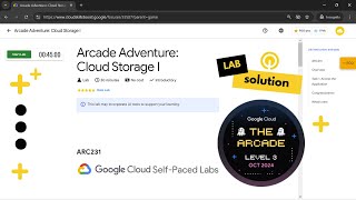 Arcade Adventure Cloud Storage I SOLUTION  Qwiklabs  Arcade [upl. by Nosyarg]