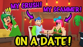 MY CRUSH WENT ON A DATE WITH MY SCAMMERI WENT UNDERCOVER to SPY ON THEM in Adopt Me Roblox [upl. by Olympie]