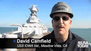 USS IOWA move from mothball fleet [upl. by Valerle]