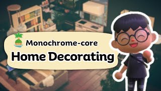 House Exterior and Interior Player House  ACNH Monochromecore  Animal Crossing New Horizons [upl. by Rhines678]