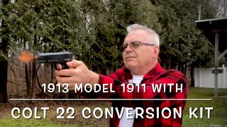 Original Colt 1911 22lr conversion kit first shots at the range [upl. by Chlo]