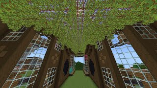 Adding glow berries to the ceiling in the farm hallway in my survival world part 2  Minecraft [upl. by Yenitirb]