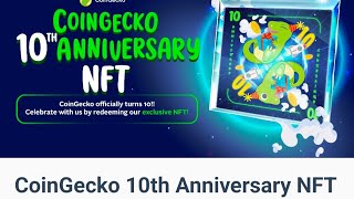 Ready To Redeem 10 Anniversary Premium Exclusive CoinGecko NFT  Airdrop Frenzy [upl. by Eliathas]