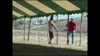 Installation of Ohenry 60x90 pole tent [upl. by Nnyleimaj]