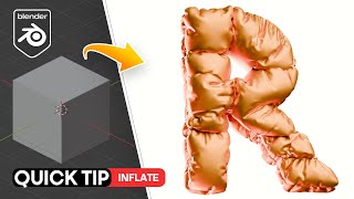 Applying the INFLATE Technique to Any Object or Text in Blender [upl. by Laehcym481]