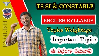 TS Police Constable and SI Mains English syllabus 2023  Telangana Police english weightage  SIP [upl. by Bergh]