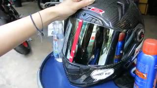 How to Make Motorcycle Helmet Windshield Water Repellent  VuPlex® [upl. by Oirazan355]