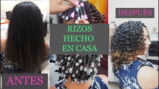 Rizos Hecho en Casa sin Calor para cabello LacioAfroRizado Permanentes [upl. by Jorry]