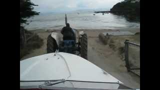 Abersoch Boat Launch May2012 Vics Boatyad [upl. by Kondon]