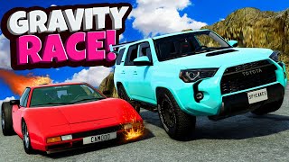 Downhill JUPITER GRAVITY Race Ends in BIG CRASHES in BeamNG Drive Mods [upl. by Desirae348]