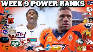 Very Honest NFL Power Rankings Week 9 [upl. by Aksehcnarf546]