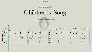 Childrens Song  Easy Piano  Dietmar Steinhauer [upl. by Anoyk108]