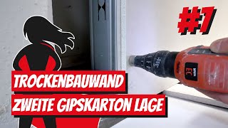 Gipskarton Zweite Lage richtig anbringen So erstellst du eine stabile Trockenbauwand [upl. by Akaenahs]