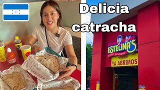 PROBANDO las AUTÉNTICAS BALEADAS de HONDURAS 🇭🇳 COMIDA TÍPICA CATRACHA  Celinaz El Salvador [upl. by Laira531]