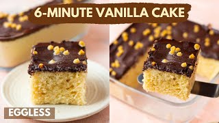 Easiest Cake Recipe EVER Eggless Vanilla Cake in 6 Minutes no OTG  No Egg Microwave Vanilla Cake [upl. by Vernier]