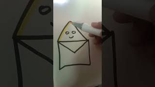 Easy drawing of envelope ✉️envelope falakkunjactivity shortsfeed easydrawing shortvideo colors [upl. by Ingar631]