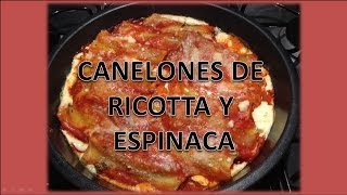 Receta Canelones de ricotta y espinaca  MByNLife [upl. by Marcoux]