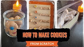 How to make cookies from scratch cookiesrecipe bakingvideo eyeballs bones [upl. by Box]