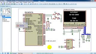 Real time clock with PIC16F877A DS1307 and SSD1306 OLED [upl. by Kuska239]