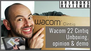 Wacom Cintiq 22 Review  unboxing video and demo wacom [upl. by Mauri]