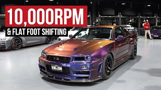 1500hp quotRB36quot PaddleShifting GTR The Most Batsht Crazy R34 Ive Ever Seen [upl. by Brenk437]