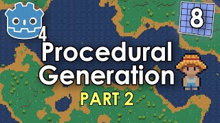 Godot 4 TileMap Tutorial Ep 8  Procedural Generation with Terrains [upl. by Elylrac]