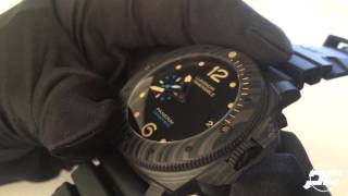 Panerai PAM616 Carbotech Luminor Submersible Review  Panerai Central [upl. by Nemsaj]