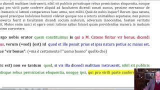 Institutio Oratoria XII 1 2 Quintiliano Loratore deve essere soprattutto un uomo onesto [upl. by Neural]