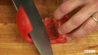 How to Core a Tomato  CHOW Tip [upl. by Gilbertina963]